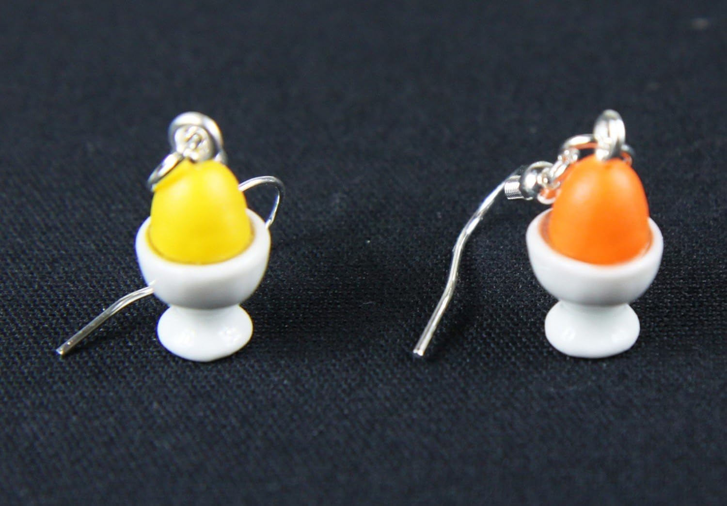 Easter Egg Earrings Colorful Eggs In Porcelain Ceramic Cups Miniblings Breakfast, Multicolored, 18mm - Image 5