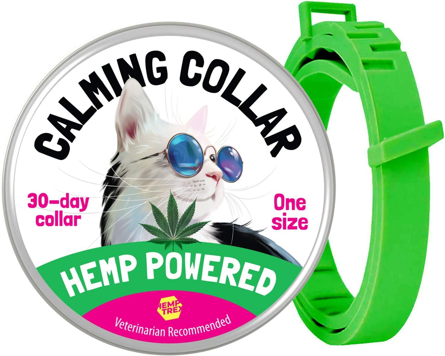 HEMPTREX Calming Collar for Cats and Kittens with Hemp