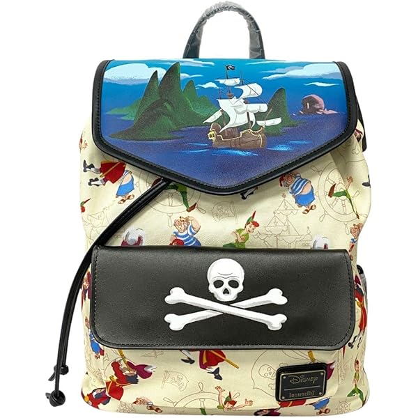 Loungefly Captain Hook Peter Pan Pirate Crossbody Bag: Handbags