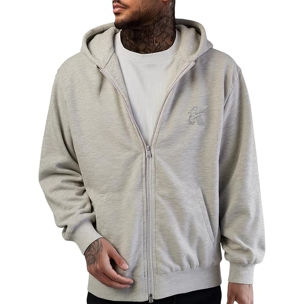 AIRNINE Men's Garment Dye Double Zipper Hoodie Jacket (S-3X