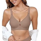 DEANGELMON Bras for Women No Underwire Wireless Push Up Bras - Seamless Full Coverage Bralettes Comfortable Everyday Bra