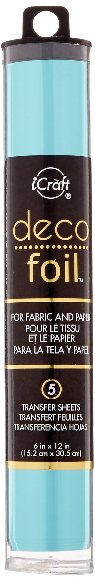 Thermoweb 5125.5 Deco Foil Transfer Sheets (5 Pack), 6" by 12", Aqua