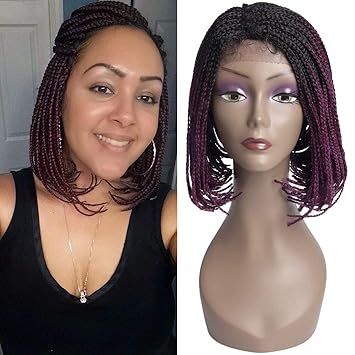 Amazon Com Newshair 12 Inch Short Box Braided Lace Front Wigs