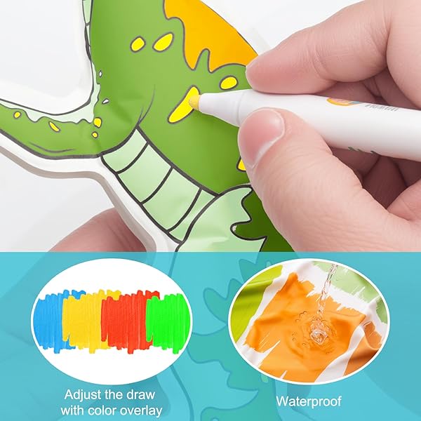 JRQ ACRYLIC PAINT MARKERS, 48 COLOR MARKERS FOR KIDS AGES 4-12, NON-TOXIC ART PENS FOR FABRIC, PAPER, PLASTIC, TRAVEL DRAWING KIT, CHRISTMAS & NEW YEAR GIFT, EASTER PAINTING KIT