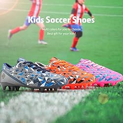 DREAM PAIRS Boys Girls Soccer Cleats Youth Firm