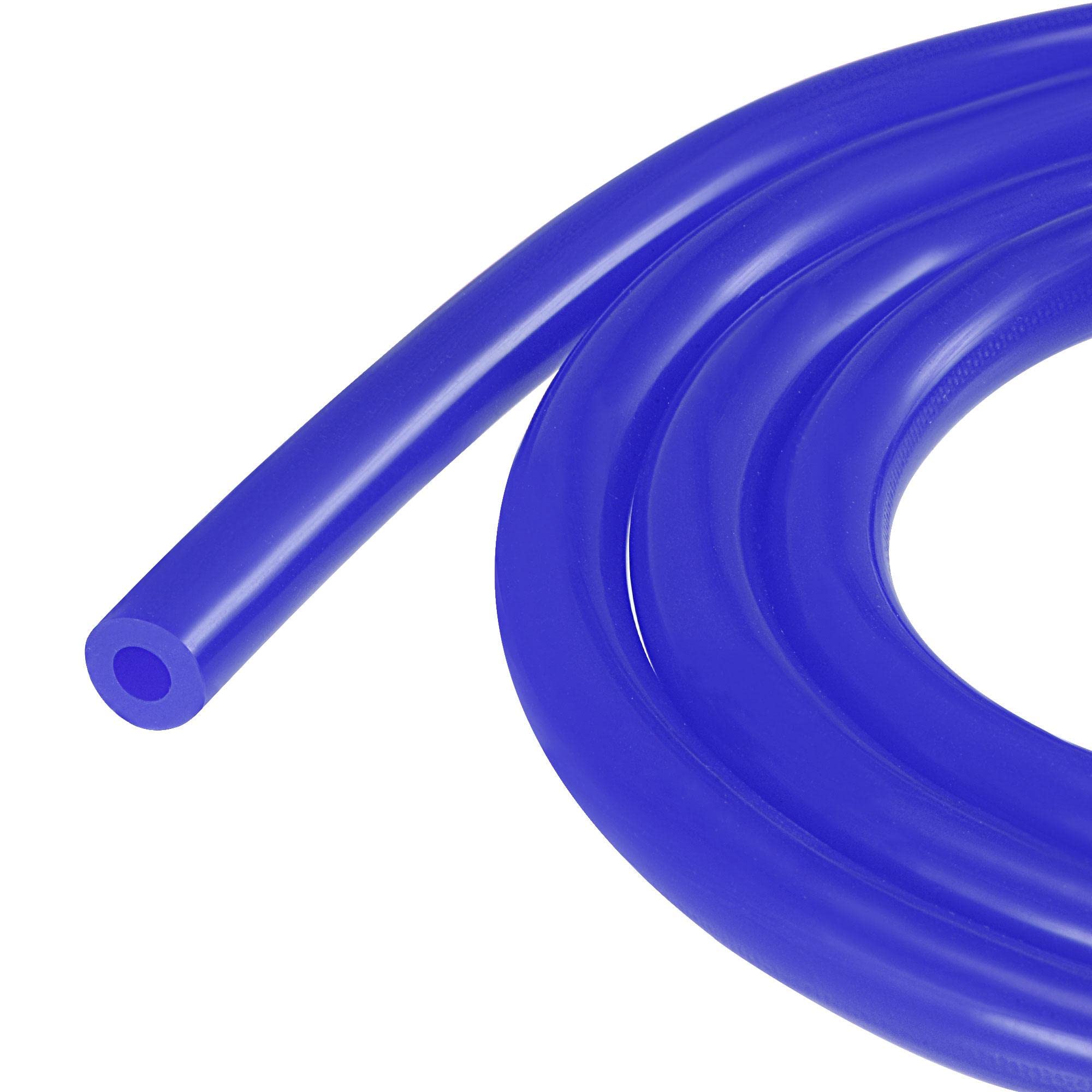 sourcing map Vacuum Silicone Tubing Hose 6mm ID 3mm Wall Thick 1m Blue High Temperature for Engine