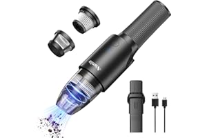 Nismile Handheld Vacuum Cordless, 18000Pa High Power Suction Car Vacuum Cleaner, Portable Mini Rechargeable Vacuum, Lightweight Portable Hand Held Vacuum for Car Home Office Cleaning, USB Charging