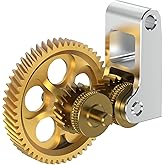 BIQU Panda Claw Upgraded Extruder Brass Gear Compatible with Bambu-Lab P1P/P1S/X1C/X1E 3D Printers, Golden RNC Nano Coating Hardened Tool Steel Extruder Gear