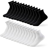 YOUNGTIME Ankle Socks for Men Low Cut Athletic Socks 80% Cotton No Show Sock