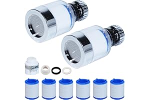 CONSIO 2 Pieces Sink Filter Water Faucet, 360 ° Universal Rotating Kitchen Faucet Water Purifier for Bathroom Home Kitchen Faucet Extender