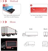 Abnaok 10pcs Self Adhesive Trailer Reflectors Rectangular 15x5cm Red Silver view 6