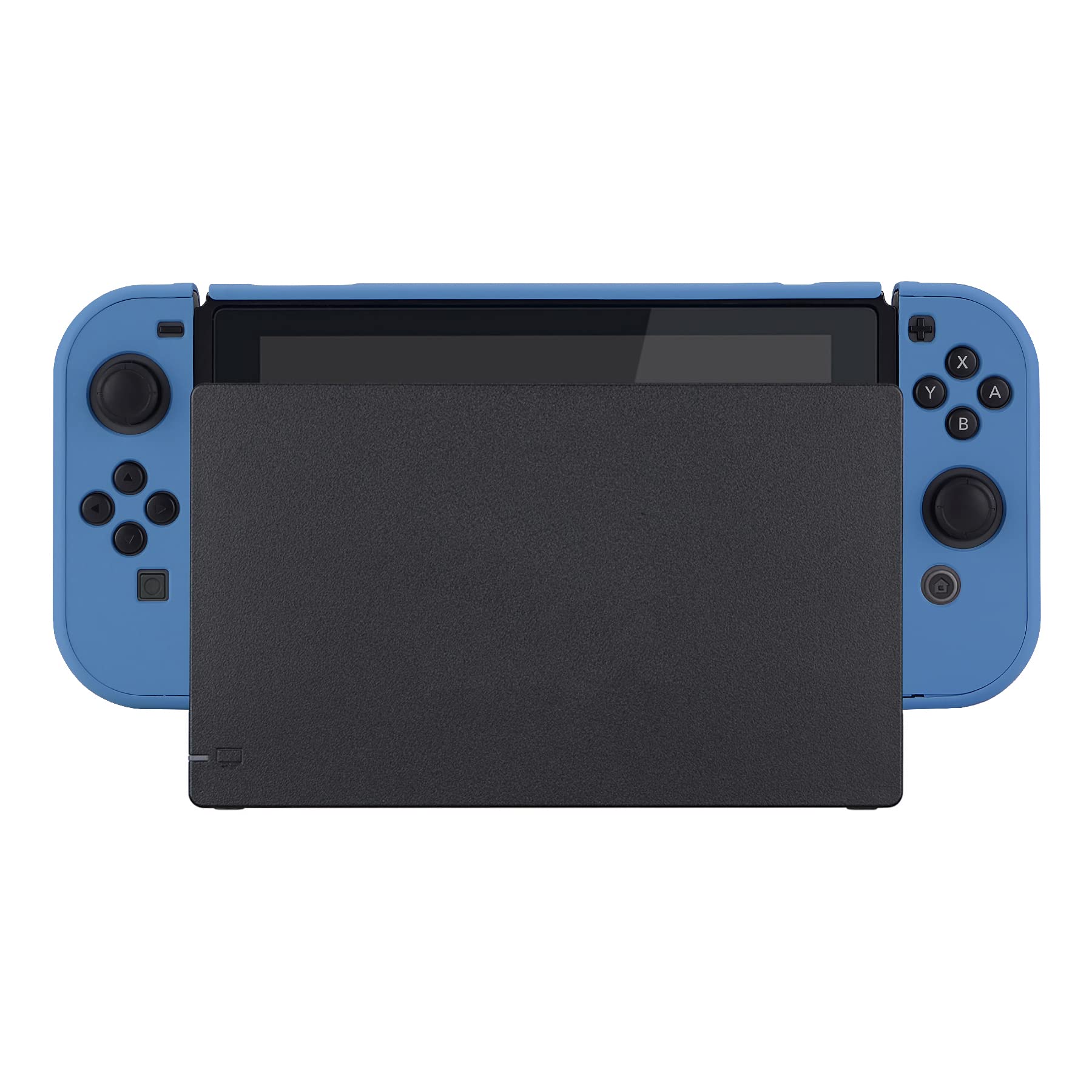 eXtremeRate PlayVital Back Cover for Nintendo Switch Console, Handheld Controller Separable Protector Hard Shell for NS Joycon, Customized Dockable Protective Case for Nintendo Switch - Air Force Blue