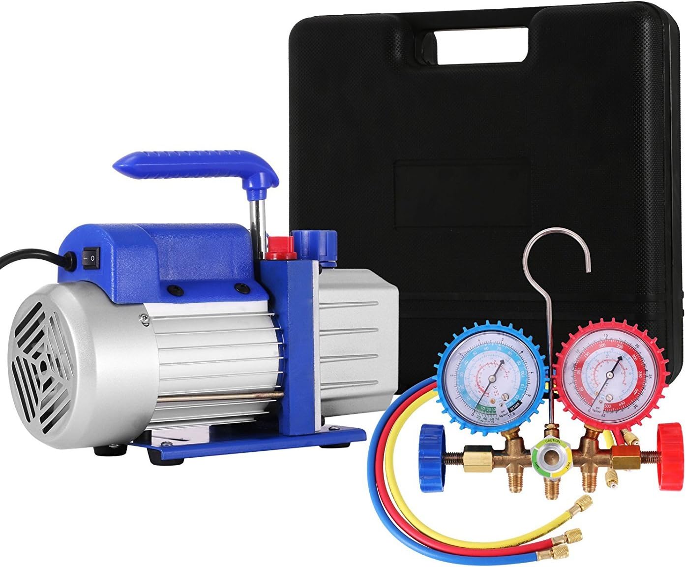 Worldhero Vacuum Pump Kit 4CFM 1/3HP HVAC Air Conditioning Refrigerant