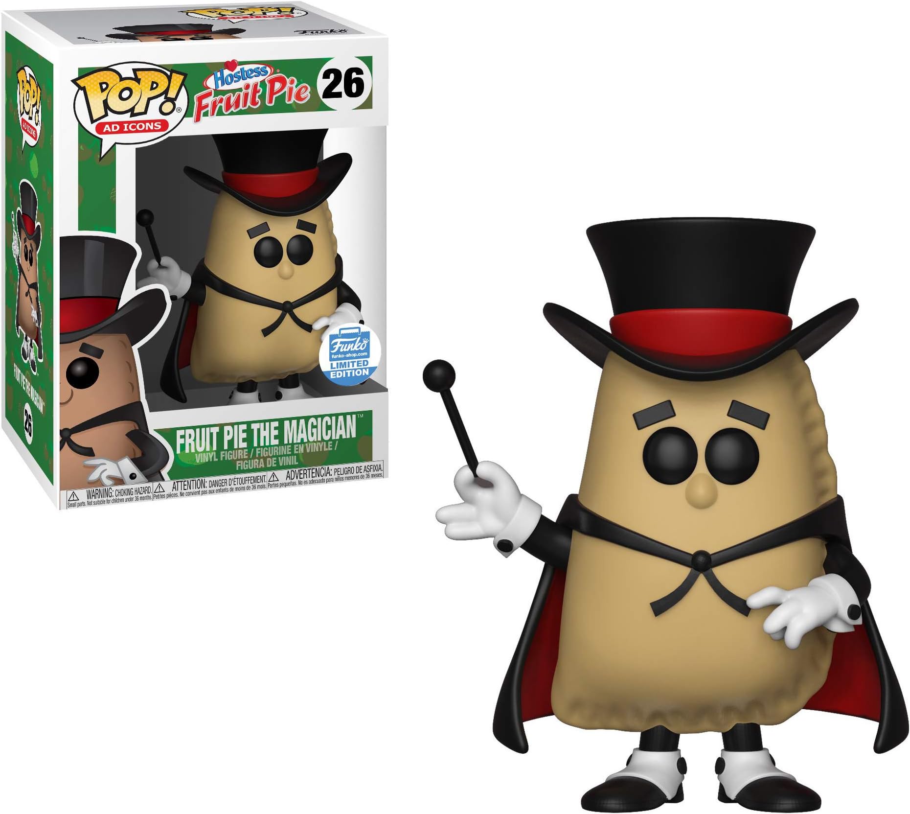 Fruit Pie The Magician (Funko-Shop Exclusive): Hostress Fruit Pie x Funko POP! Ad Icons Vinyl Figure & 1 POP! Compatible PET Plastic Graphical Protector Bundle [#026 / 30871 - B]