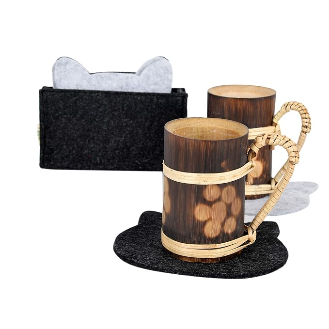 OON Felt Tea Coasters Set of 6 for Home and Office Desk Set of 2