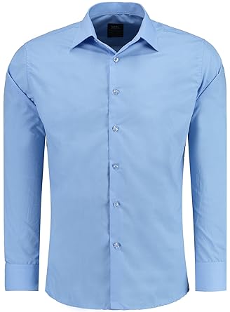 Jeel Herren-Hemd Langarm Business Freizeit Hochzeit/Bügelleicht/Slim-Fit/S - XXL