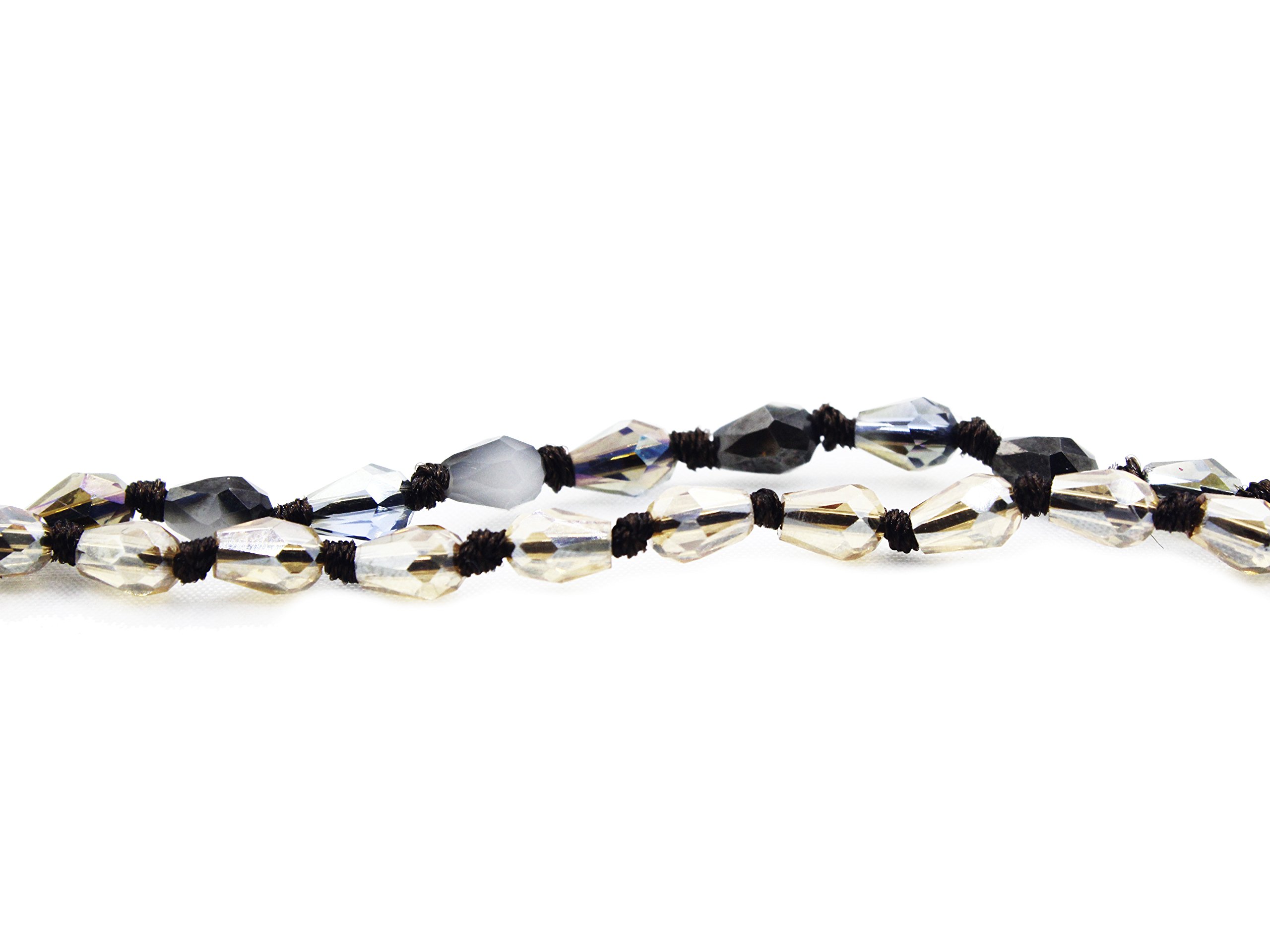 STAR BY QUEEN New Fashion Handmade Long Crystal Bead Chain Necklace with Tassel Pendant Sweater Neckalce