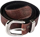 Atitlan Leather Brown Leather Money Belt with Interchangeable Buckle
