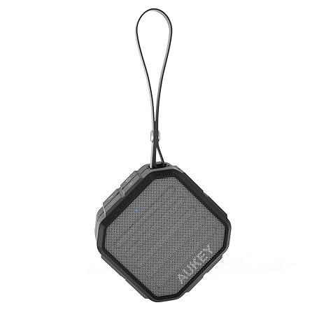 AUKEY Bluetooth Lautsprecher Mini Tragbarer Wireless Speaker Wasserdicht Bassbox IP65 mit Mikrofon und Aux-In für PC, Tablets