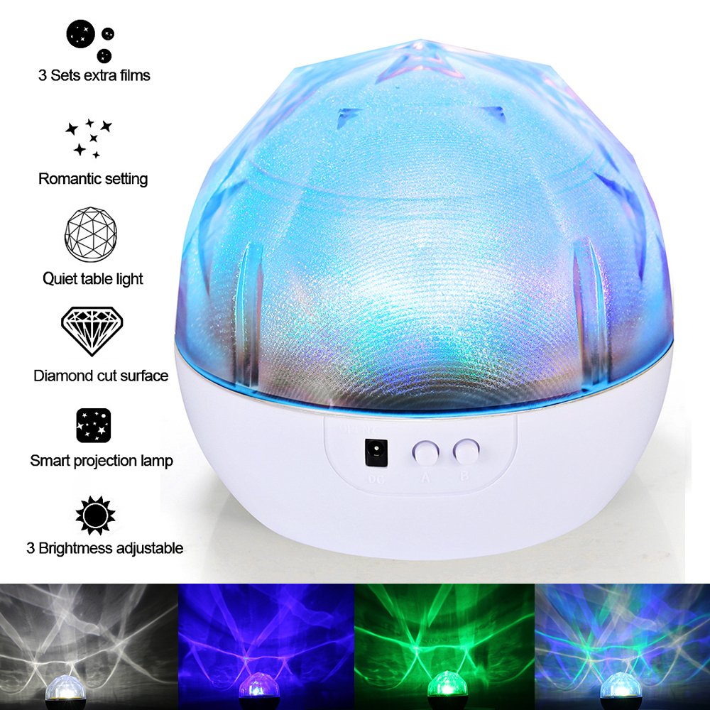 Luz Nocturna Diamante GrandBeing® Lámpara de Proyector Diamante Regalo Para Niños y