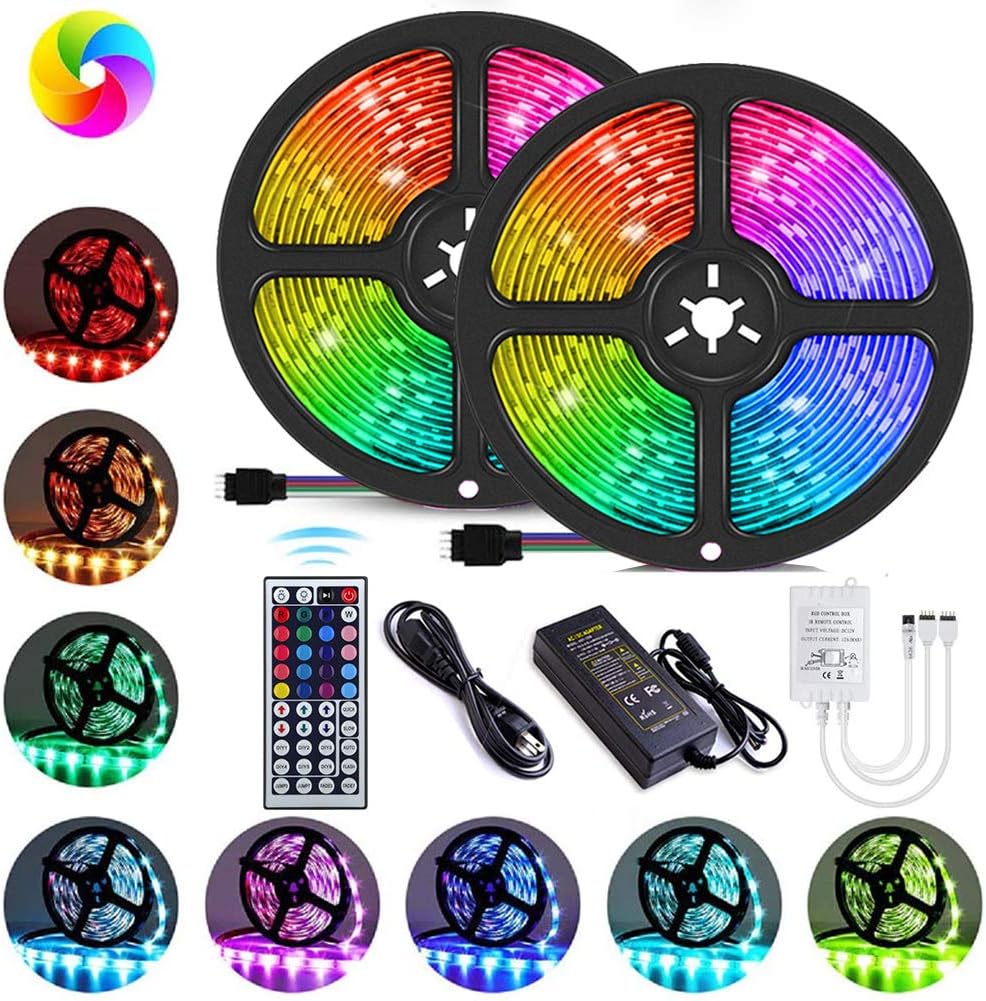 LED Strip Lights, YORMICK 32.8FT/10M 300LEDs SMD5050 RGB Light Strip