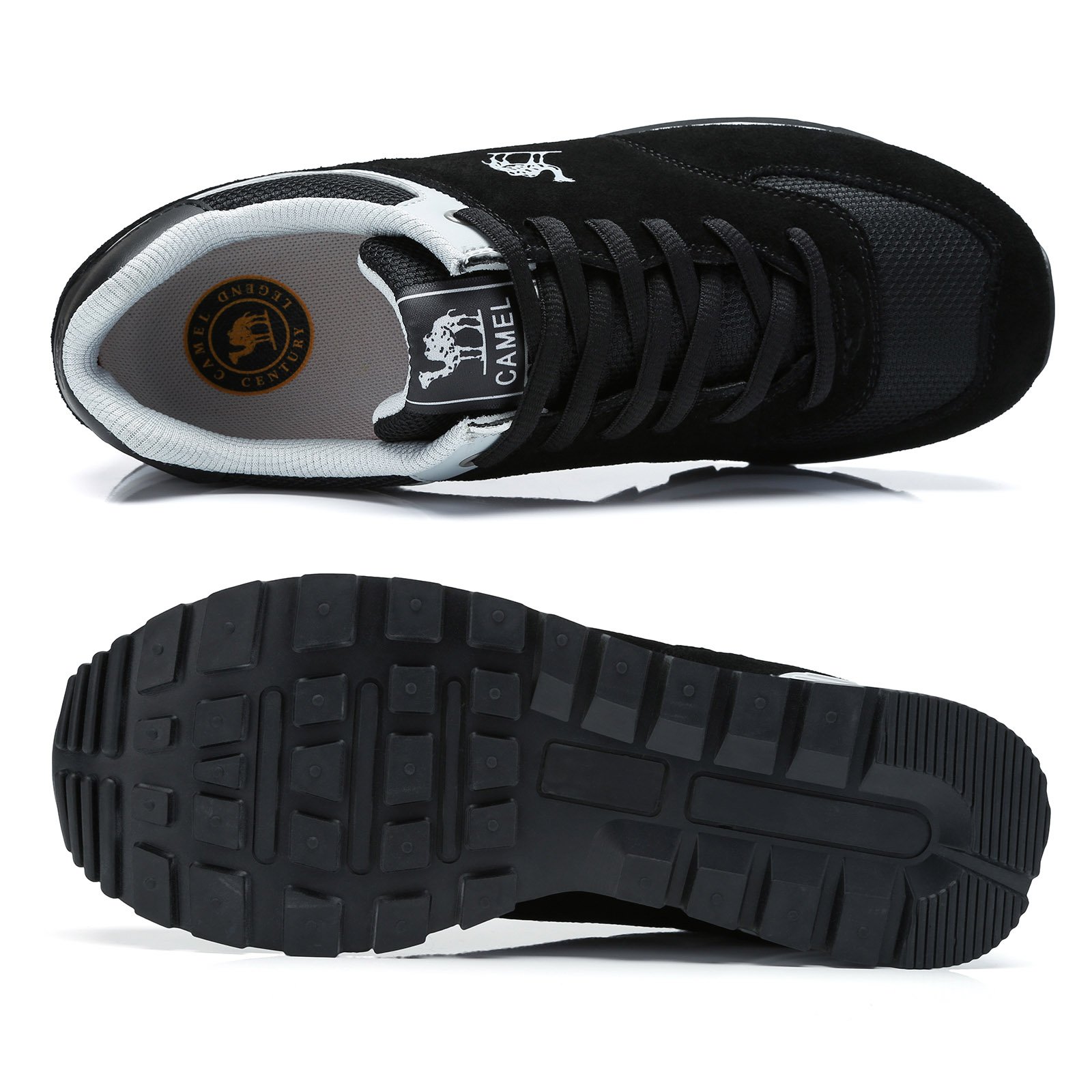 CAMEL CROWN Men\'s Running Shoes Lightweight Leather Athletic Shoes Breathable Leisure Sports Shoes