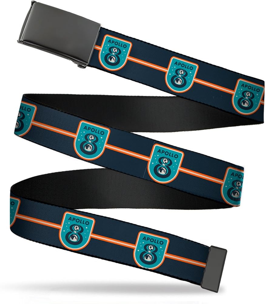 BuckleDown Men's  Belt Apollo 8, Multicolor, 1.5" WideFits up to