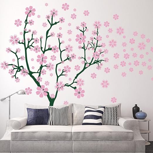 Beautiful Flower Vinilo Adhesivo Para Pared Diseno De Arboles De
