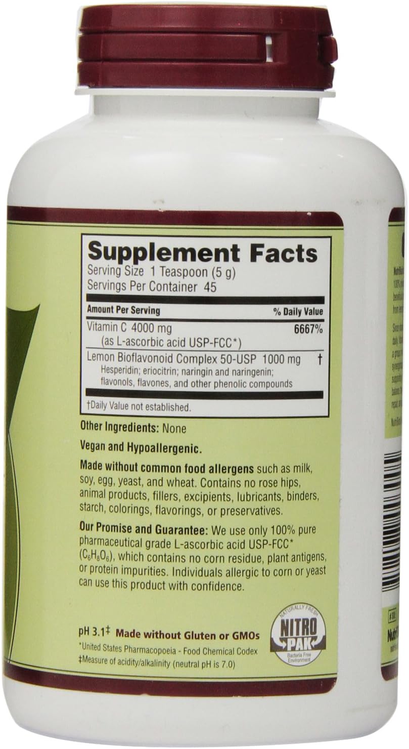 Nutribiotic Ascorbic Acid Powder with Bioflavonoids, 8 Ounce