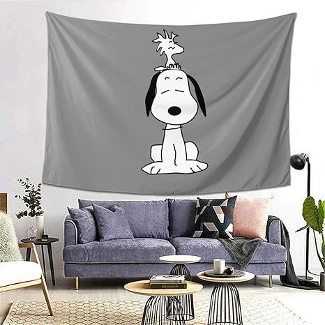 Amazon Co Jp タペストリー Snoopy スヌーピー6 おしゃれ 多機能壁掛け リビングルーム ベッドルーム モダンなアート 装飾用品 部屋 模様替え 背景布 窓カーテン 個性ギフト 新居祝い0 150cm Home Kitchen