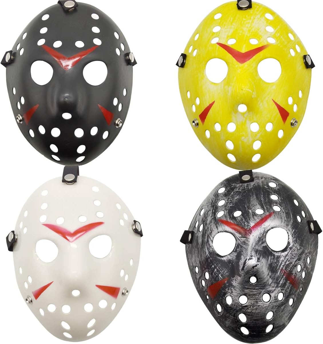 ROYHOO 4PCS Jason Mask Costume Mask Prop for Cosplay