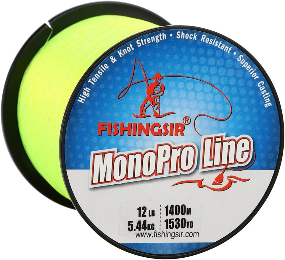 FISHINGSIR 8 LB Monofilament Fishing Line, High Tensile Strength and Abrasion