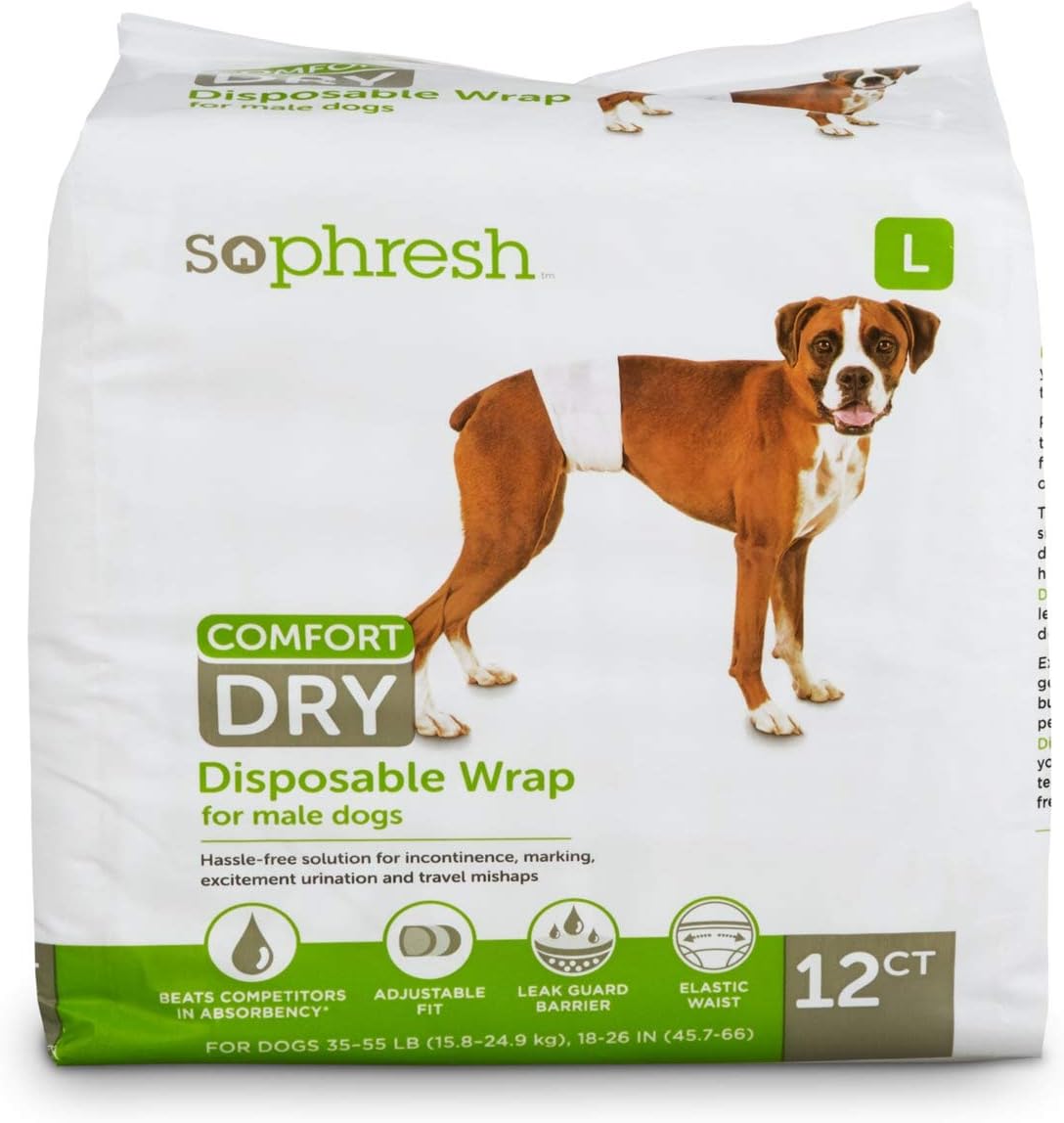so phresh disposable male dog wrap