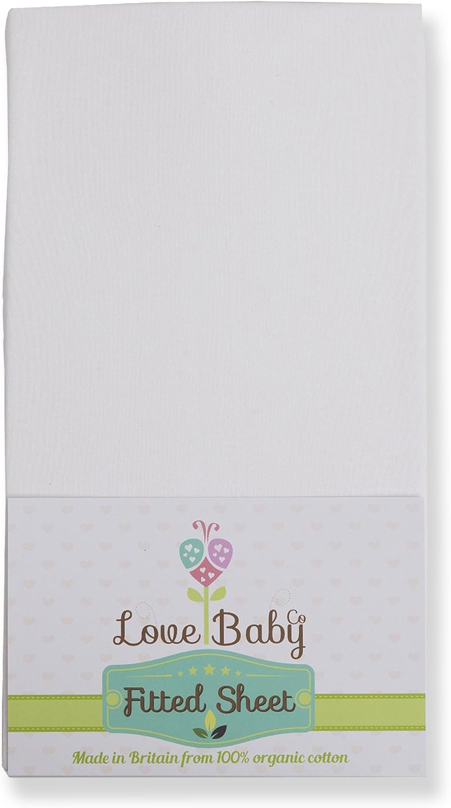 Premium Organic Cot Bed Toddler Bed Sheet Soft White Cotton - Made in The UK Fitted 140x70cm