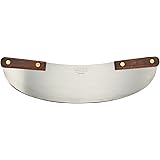 Lamson Pizza Rocker Knife, 13", Stainless Steel with Riveted Walnut Handle