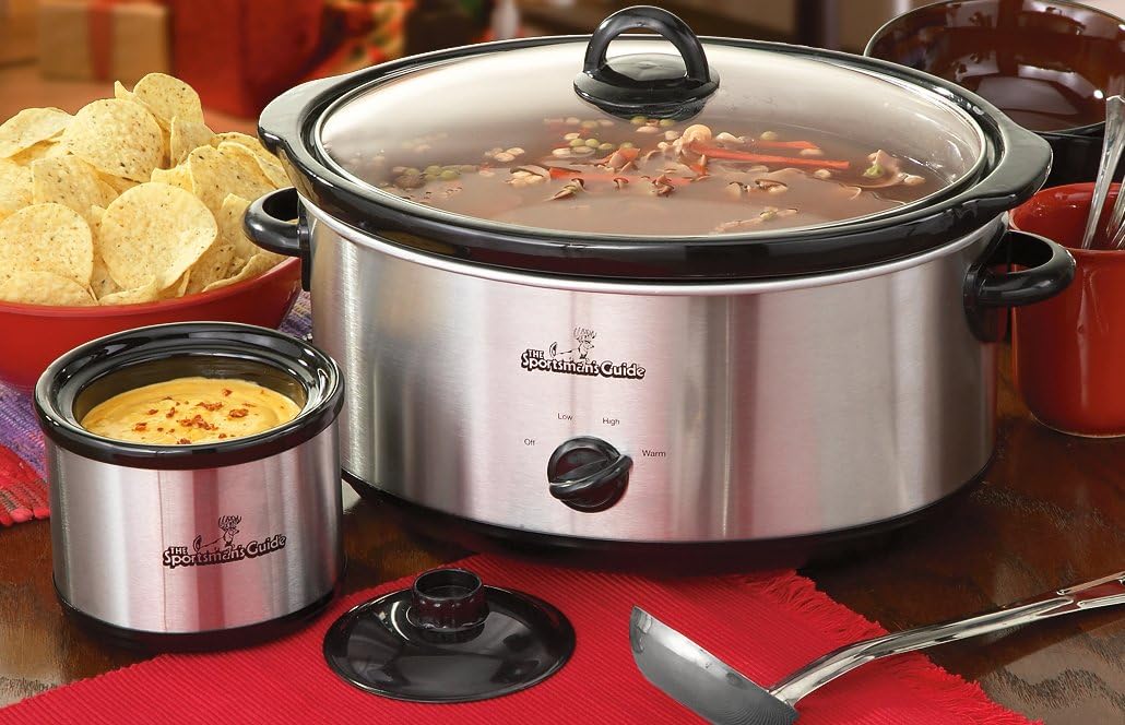 6 1/2 qt. Stainless Steel Slow Cooker with Bonus Mini Slow Cooker Kitchen & Dining