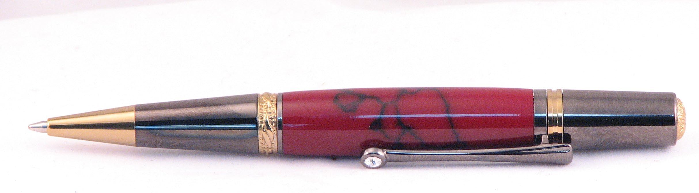 Red Jasper Majestic Squire Gold TN and Black TN Pen