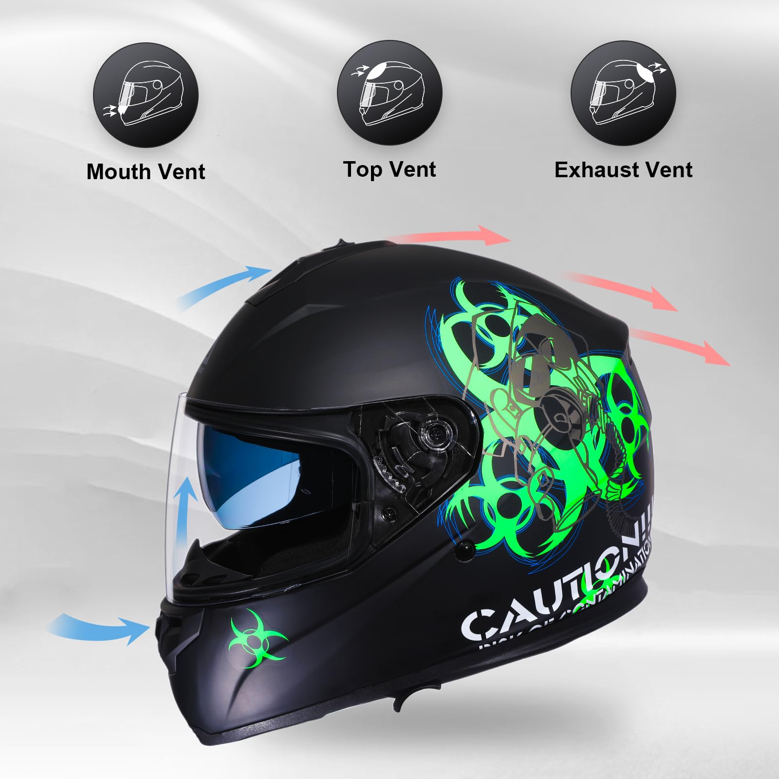 Mua TRIANGLE Dual Visor Motorcycle Helmet Full Face Helmets with Tinted ...