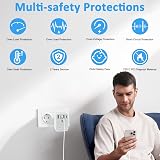 LBSC European to UK Plug Adapter with 1 USB-C & 3 USB-A Ports view 6