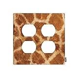 Pznen 2 Duplex Outlet Plates, Giraffe Wild Life