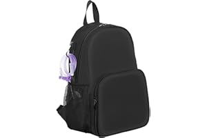 FEWENER Feeding Tube Backpack for Feeding Tube G Tube J Tube GJ Tube Backpack - 13.7 Inch Gtube Feeding Backpack Modified Enteral Feeding Pump Backpack for Teenagers/Adults (Black, Small)
