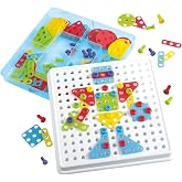 Kidoozie Create &amp; Construct Building Kit, S.T.E.A.M Mosaic Art Activity for Children Ages 3+