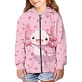 Fishoutleap Girls' Fashion Hoodies & Sweatshirts Size 6-16 Lightweight Zip Up Hoodie Casual Long Sleeve Jacket