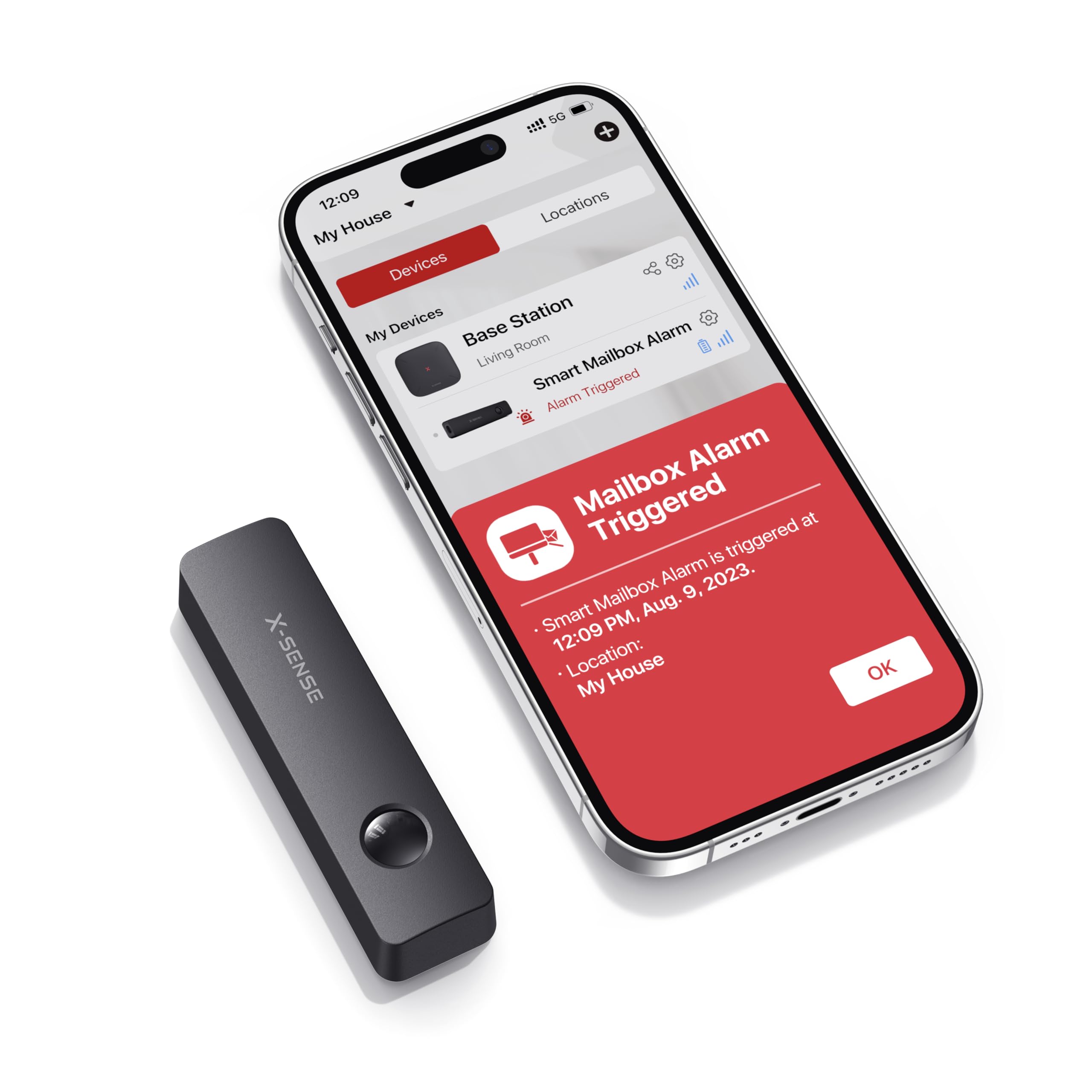 Photo 1 of X-Sense Smart Mailbox Alarm, Requires SBS50 Base Station, Wireless Long Range Mailbox Alert, Mailbox Sensor for Delivered Mail, SMA51