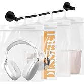 50Pcs Hanging Storage Bags,Plastic Bags Large Hook 9.84 x 12.59 Inches for Classroom, Library, Pharmacy, Armoire, Bathroom