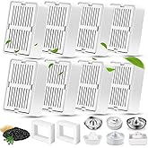 Petilog Cat Water Fountain Filters, 8 Carbon Filters& 2 Foams Filters with Holders, Pet Water Fountain Filters