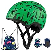 Gingili Life Toddler Bike Helmet with Gloves and Backpack Set, 3 Sizes for Baby Infant to Kids Ages 1-3 3-5 5-8+, Adjustable Boys Girls Bike Helmet for Bicycle/Scooter/Skateboard/Roller Skate