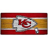 Large Gaming Mouse Pad,Stitched Edges Extended Mousepad with Non-Slip Rubber Base for Laptop Computer Desktop Keyboard,Football Fans Red Orange Design Mat