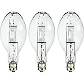 Bluex Bulbs (3 Pack MH400/U/MOG 400W Metal Halide Bulb Mogul Base (E39) - ED37 Clear M59 HID Lamp 36000 Lumens