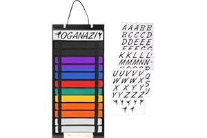 OGANAZI 12 Belts Karate Belt Display Rack with Personalized Stickers, Taekwondo Belt Display Holder with Bamboo Medal Rack, Felt Jiu Jitsu Belt Hanging Holder for Taekwondo, Karate, BJJ Learners